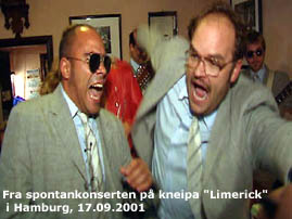 Fra DDRs spontankonsert på 'Limerick' i Hamburg, 17.09.2001